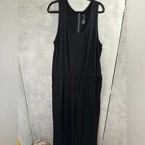 Lane Bryant live active black jumpsuit knit active wear casual Plus size